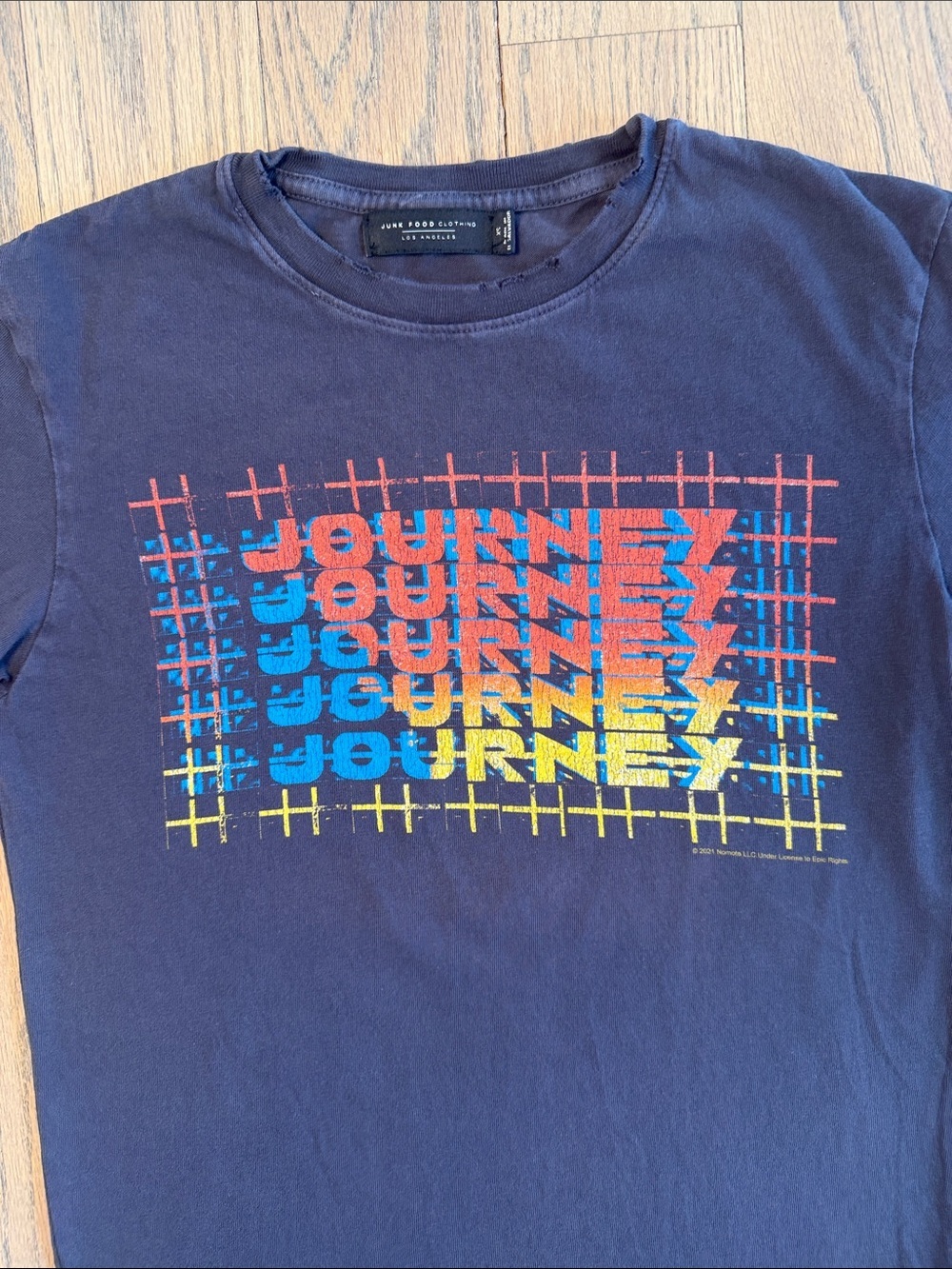 Junk Food Women’s Black Graphic 'Journey' Tee with Multicolor Print Size X-Small - Picture 3 of 13